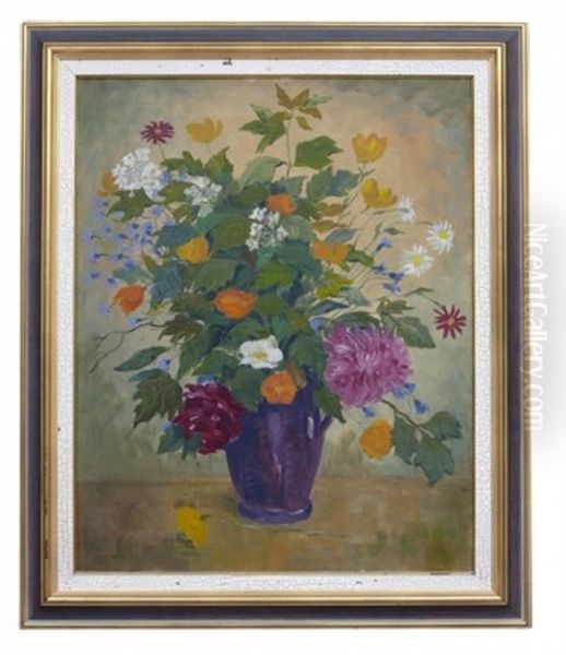 Blomsterstilleben Oil Painting by Nils Forsberg Sr.