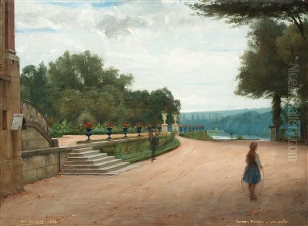 Parkmotiv Fran Versailles Oil Painting by Nils Forsberg Sr.