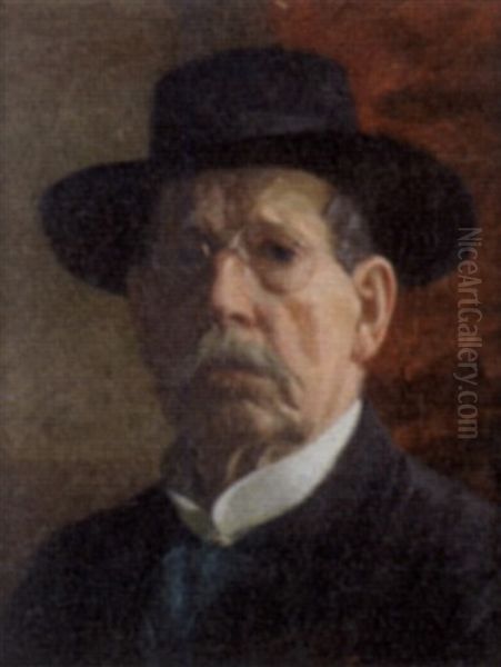 Self-portrait Oil Painting by Nils Forsberg Sr.