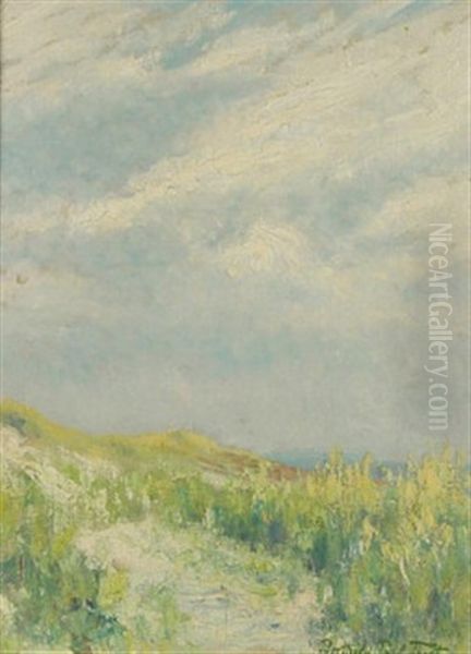 Dunenlandschaft Bei Aufziehendem Regen (hiddensee?) Oil Painting by Berthold Paul Foerster