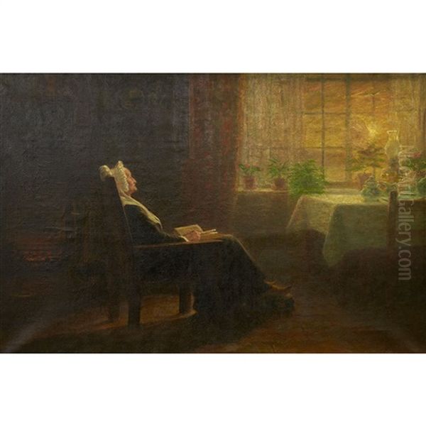 Dutch Woman Reading Oil Painting by John Wycliffe Lewis Forster