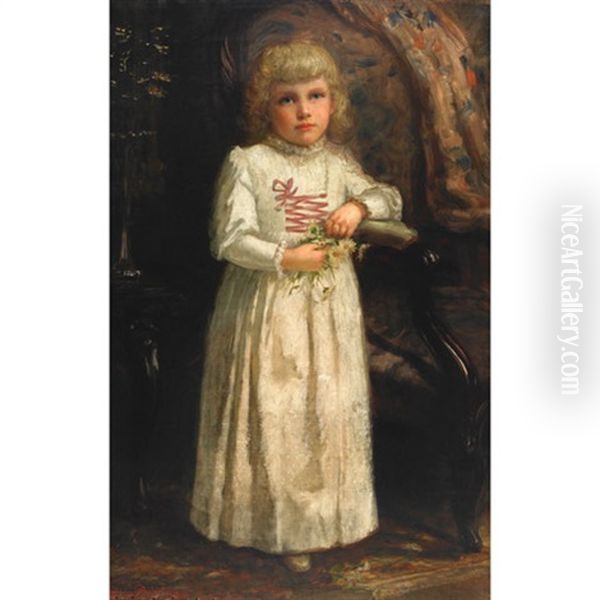 Portrait Of A Young Girl Oil Painting by John Wycliffe Lewis Forster