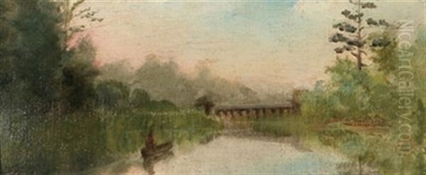 Toronto River Scene (+ 2 Others, Similar; 3 Works) Oil Painting by John Wycliffe Lewis Forster