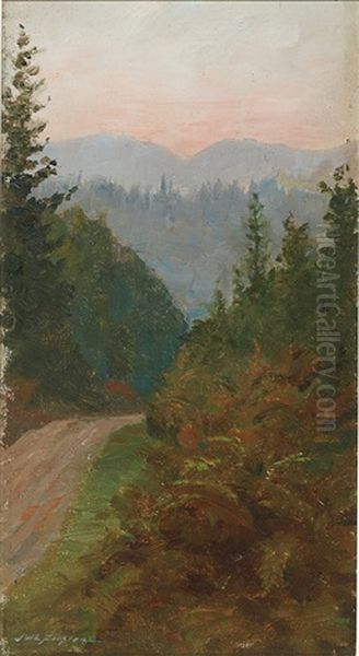 Mountain Pass Oil Painting by John Wycliffe Lewis Forster