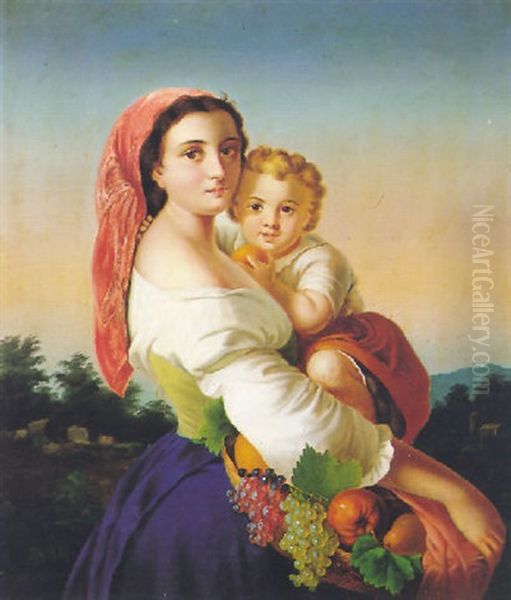 Mother And Child by George Forster