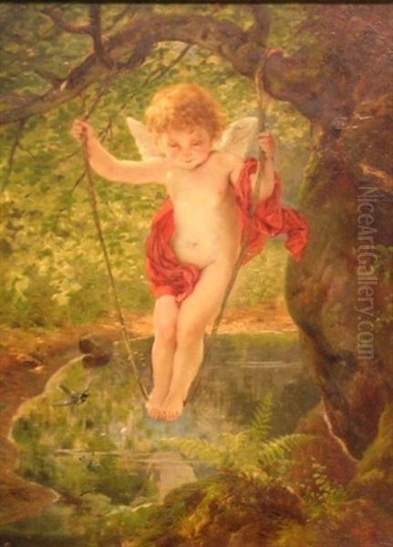 The Swing Oil Painting by Otto Foersterling