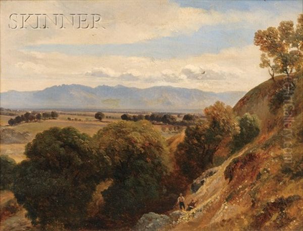 View Of The Valley Oil Painting by Jean-Antoine-Simeon Fort