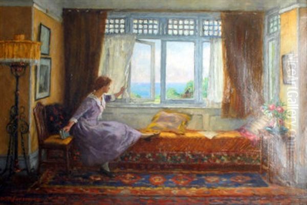 The Window Seat Oil Painting by William Banks Fortescue