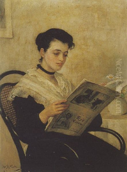 An Interesting Read Oil Painting by William Banks Fortescue