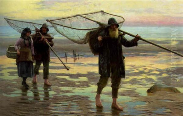 The Shrimpers Oil Painting by William Banks Fortescue