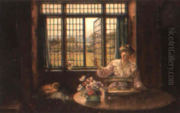 The Tapestry Oil Painting by William Banks Fortescue