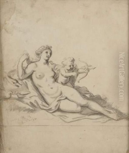 Venus Et L'amour Tirant Une Fleche Oil Painting by Claude III Audran