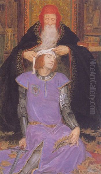 The Wounded Soldier Oil Painting by Eleanor Fortescue-Brickdale