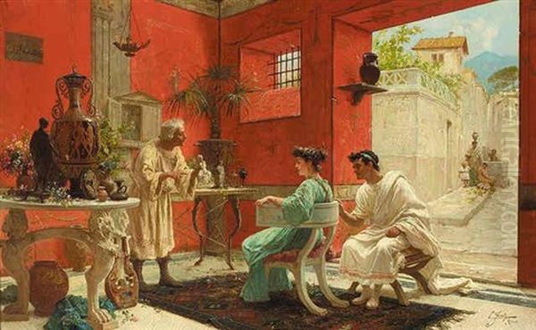 The Merchant Of Pompei Oil Painting by Ettore Forti