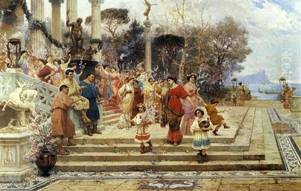 Celebrazione Della Primavera Oil Painting by Ettore Forti