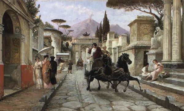 The Diverted Chariot Oil Painting by Ettore Forti