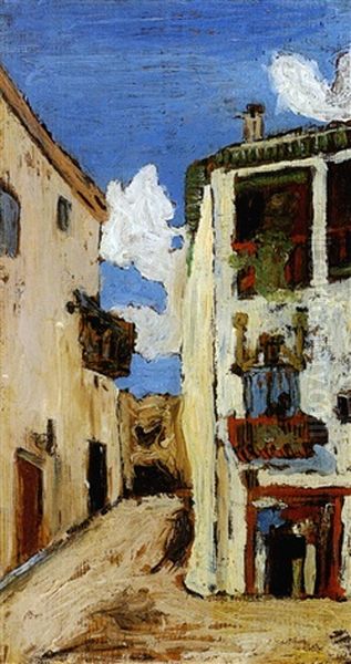 Ruelle A Tolede Oil Painting by Mariano Jose Maria Bernardo Fortuny y Carbo