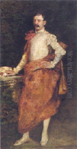 Portrait Of Mr.hargous (brother Of Mrs.de Forest) Oil Painting by Mariano Jose Maria Bernardo Fortuny y Carbo