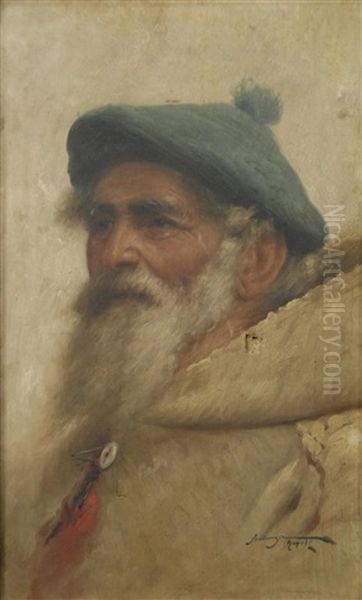 Self Portrait Oil Painting by Mariano Fortuny y de Madrazo