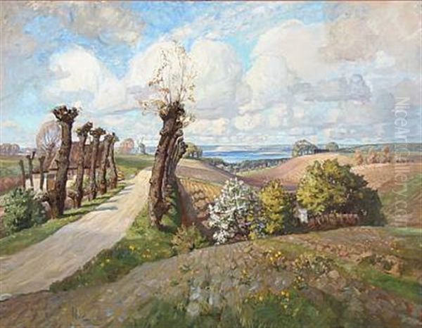 View From Holbaek In Denmark Oil Painting by Carl Forup