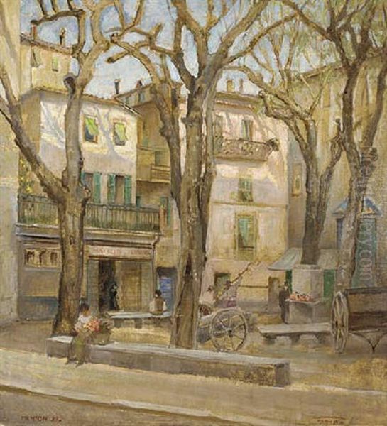 Menton Oil Painting by Carl Forup