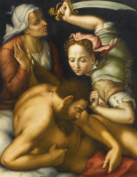 Judith And Holofernes Oil Painting by Pier Francesco Di Jacopo Foschi