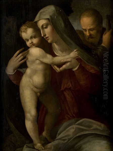 Sacra Famiglia Oil Painting by Pier Francesco Di Jacopo Foschi