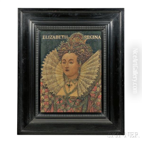 Pyrography Of Elizabeth Regina Oil Painting by James William Fosdick