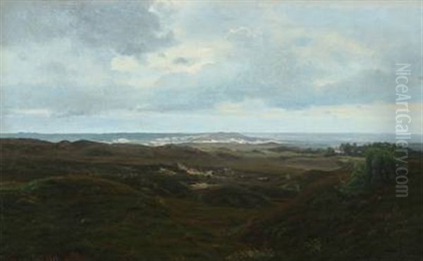 Coastal Scenery At Svinklov, July 1919 Oil Painting by Harald Frederick Foss