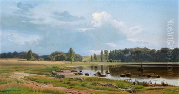 Ein Sommertag, Ved Brammaes Vig Oil Painting by Harald Frederick Foss