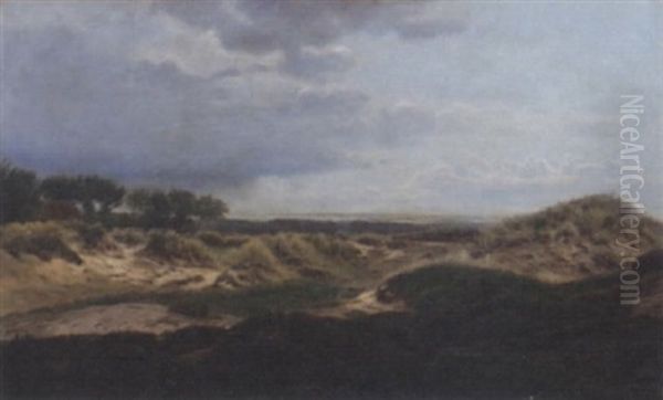 A View From The Dunes Oil Painting by Harald Frederick Foss