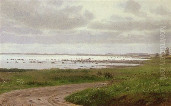 Parti Fra Horsens Fjord Oil Painting by Harald Frederick Foss