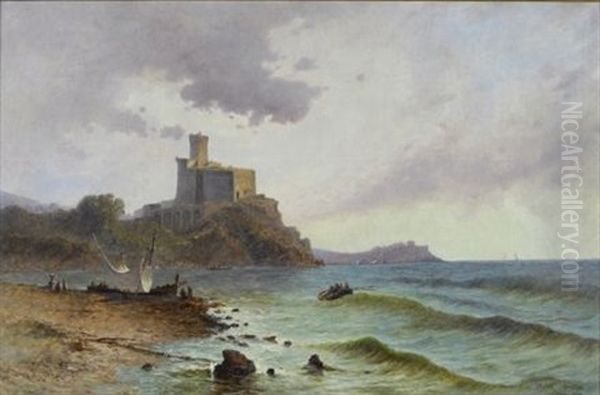 Castello Di Lerici Oil Painting by Agostino Fossati