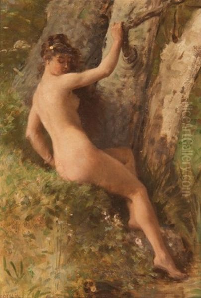 Le Bain De Diane Oil Painting by Charles Alexandre Coessin de la Fosse