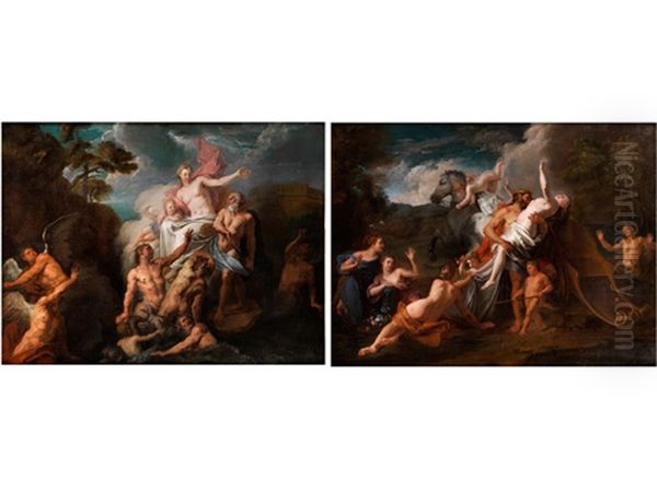 Venus Und Pluto (+ Raub Der Proserpina; Pair) Oil Painting by Charles de La Fosse