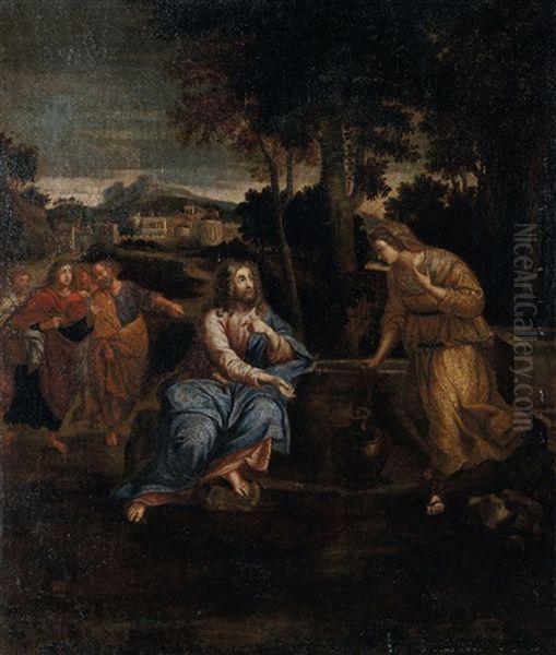 Le Christ Et La Samaritaine Oil Painting by Charles de La Fosse