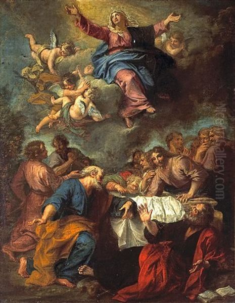 The Assumption Of The Virgin Oil Painting by Charles de La Fosse