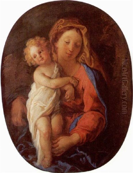 La Vierge A L'enfant Oil Painting by Charles de La Fosse