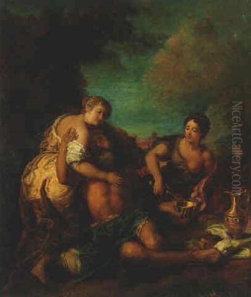 Lot And His Daughters by Charles de La Fosse