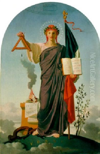 Allegorical Figure Of The Republic Oil Painting by Felix Fossey