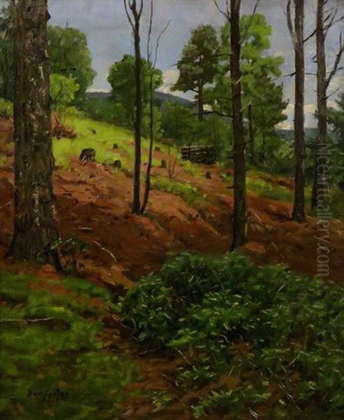 Wooded Hill Oil Painting by Ben Foster