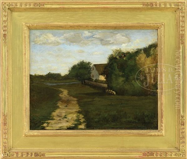 Homestead Near A Country Lane Oil Painting by Ben Foster