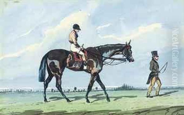 The Racehorse 
Fortunatus 
 With Jockey Up Oil Painting by Jonny Audy