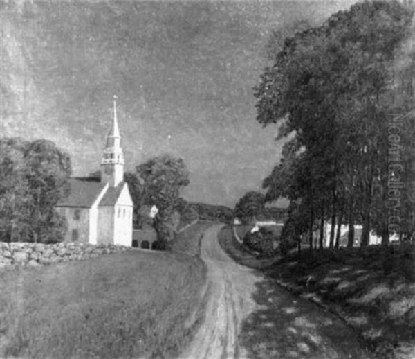 Congregational Church, North Conwall, Connecticut Oil Painting by Ben Foster