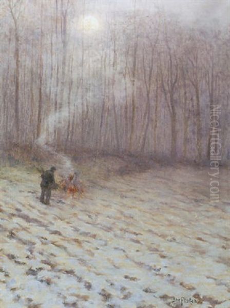 Frosty Morning Oil Painting by Ben Foster