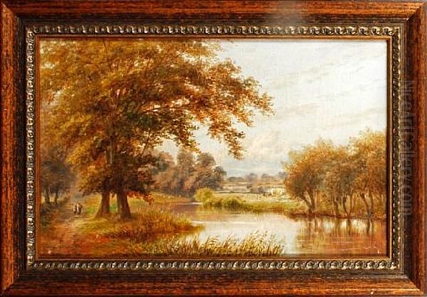 Country Landscape (+ Another; Pair) Oil Painting by William Foster