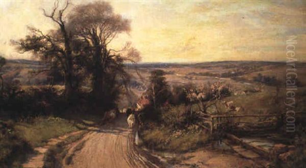 Over The Hills And Far Away Oil Painting by William Gilbert Foster