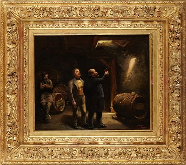 Le Sommelier Oil Painting by Guillaume Romain Fouace