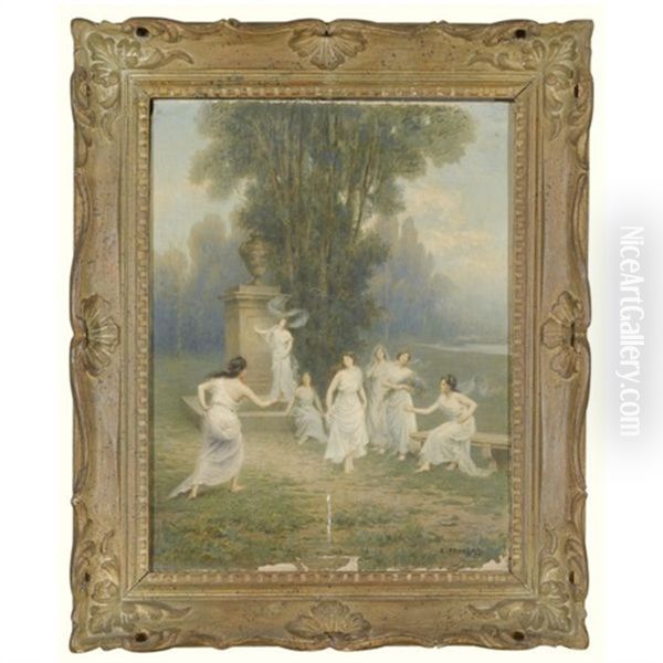 Frolicking Nymphs by Emile-Louis Foubert