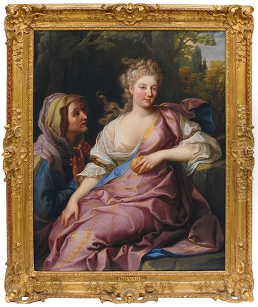 Portrait Of A Lady As Pomona Oil Painting by Nicolas Fouche